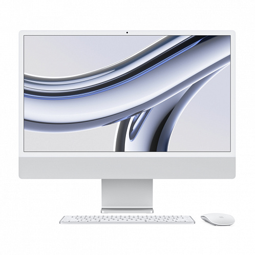 Apple iMac 24" Retina 4,5K, (M3 8C CPU, 10C GPU), 8 ГБ, 256 ГБ SSD, серебристый