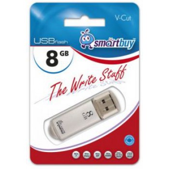 Флеш-накопитель USB 8Gb Smartbuy V-Cut Silver