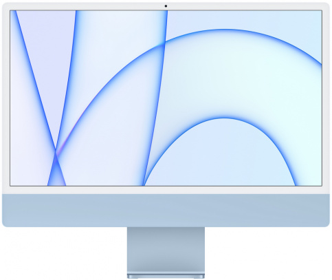 Apple iMac 24" Retina 4,5K, (M1 7C CPU, 8C GPU), 16 ГБ, 256 ГБ SSD, синий