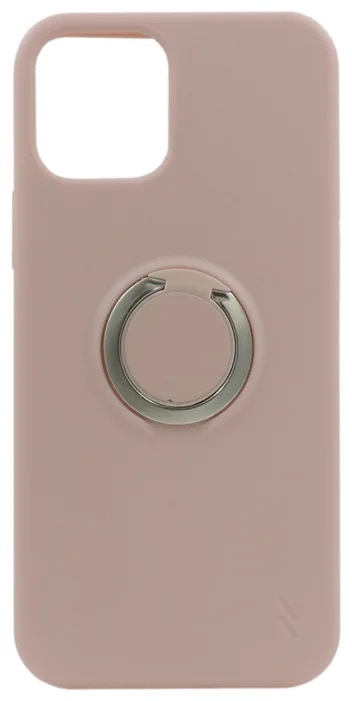 Накладка Silicone Cover для iP12 Pro Max (с кольцом) (Розовый)