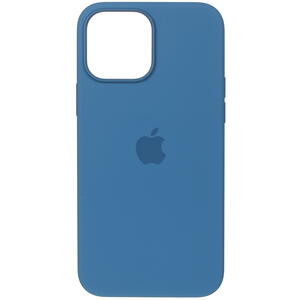 Накладка Magnetic Silicone Case для iPhone 13 Pro Max (Аналог с MagSafe) (Синий)
