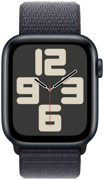 Умные часы Apple Watch SE (2024) 40mm Midnight Aluminium Case with Black Sport Loop (EU)