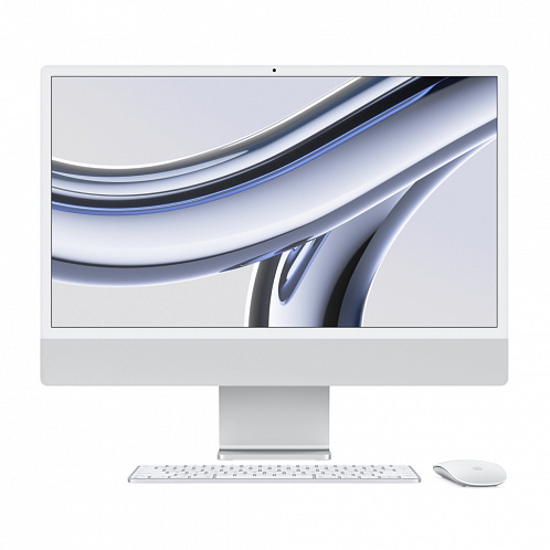 Apple iMac 24" Retina 4,5K, (M3 8C CPU, 10C GPU), 8 ГБ, 512 ГБ SSD, серебристый