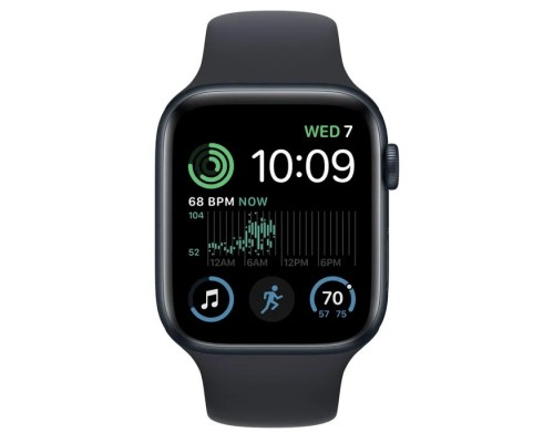 Умные часы Apple Watch SE (2024) 44mm Midnight Aluminium Case with Black Sport Band (EU)