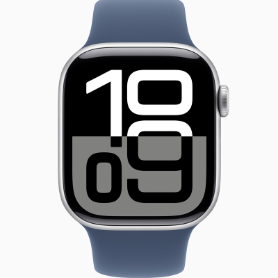Умные часы Apple Watch Series 10 42mm Silver Aluminium with Blue Sport Band