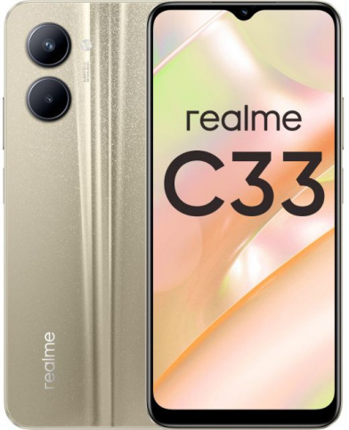 Смартфон realme C33 4/128 ГБ, золотистый