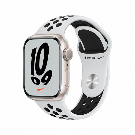 Умные часы Apple Watch Series 7 41mm Aluminium with Nike Sport Band, Starlight (EU)