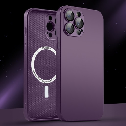 Накладка AG Case с MagSafe для iPhone 14 Pro (защ.камеры) (Фиолетовый)