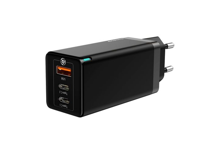 СЗУ Baseus GaN2 Pro 65W Quick Charger 2*USB-C + 1 USB (CCGAN2P-B01)