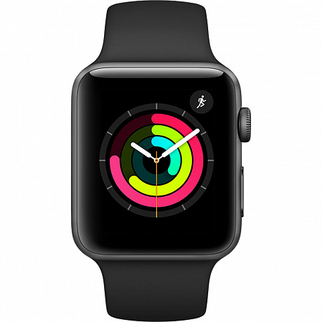 Смарт-часы Apple Watch Series 3 38mm Space Gray Aluminum Case with Nike Black Sport Band