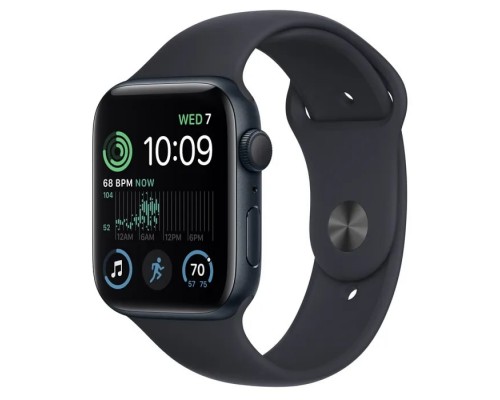 Умные часы Apple Watch SE (2024) 44mm Midnight Aluminium Case with Black Sport Band (EU)