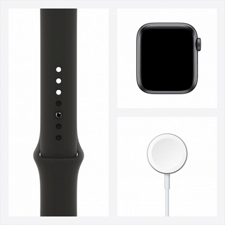 Умные часы Apple Watch SE 44mm Space Gray Aluminum Case with Black Sport Band (EU)
