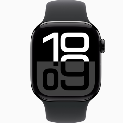 Умные часы Apple Watch Series 10 46mm Jet Black Aluminium with Black Sport Band