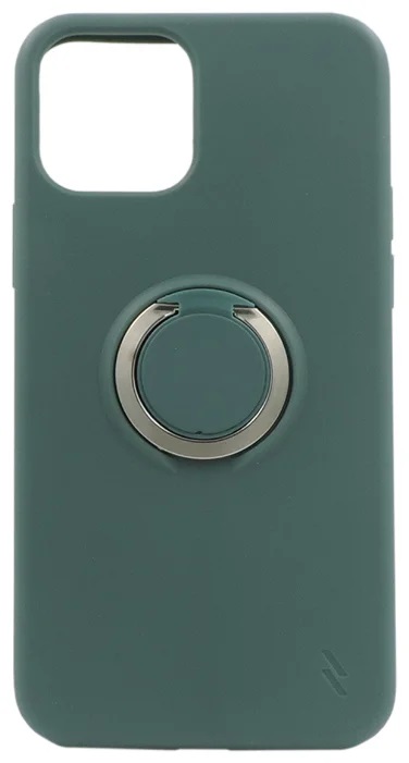 Накладка Silicone Cover для iP12 Pro Max (с кольцом) (Зеленый)