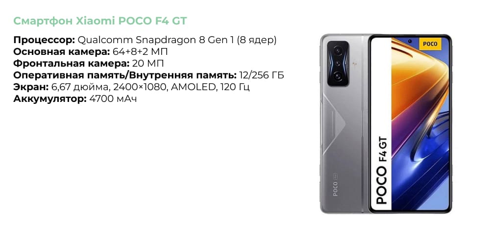 Смартфон Xiaomi POCO F4 GT