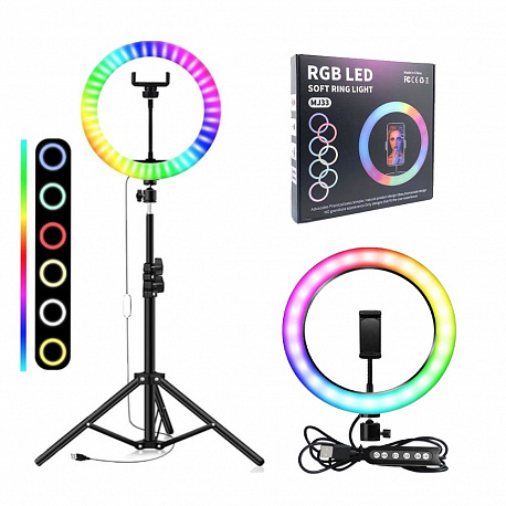 Кольцевая лампа с держателем RGB LED MJ-33 (33 см) Soft Ring Light.jpg