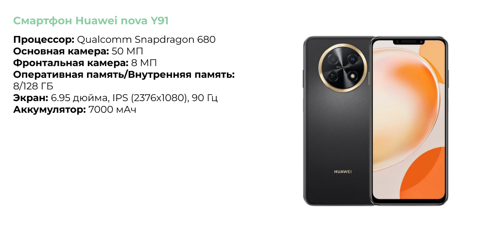 Смартфон Huawei nova Y91