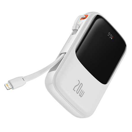 Внешний аккумулятор Baseus Qpow Pro Digital Display Fast Charge 20W 10000mAh, белый