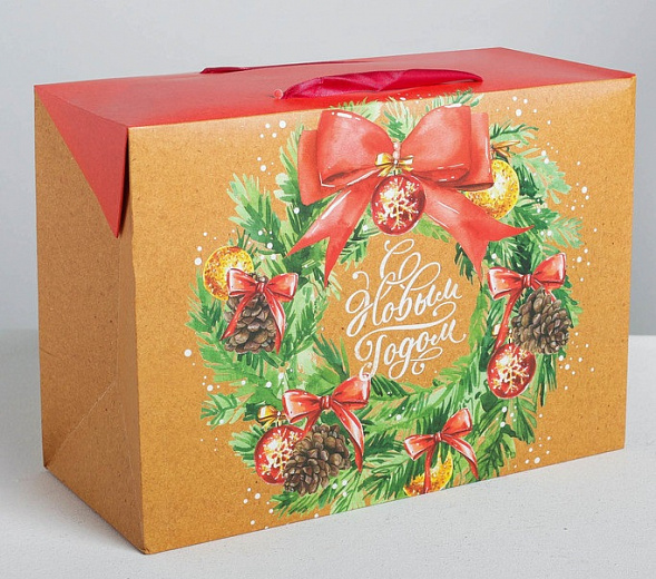 Подарочный пакет-коробка 