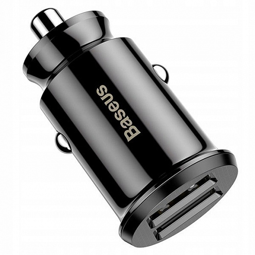 АЗУ Baseus Grain Car Charger (Dual USB 5V 3.1A) Black CCALL-ML01