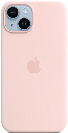 Накладка Silicone Case с MagSafe для iPhone 14 (Розовый песок)