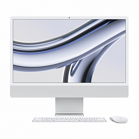 Apple iMac 24" Retina 4,5K, (M3 8C CPU, 10C GPU), 8 ГБ, 512 ГБ SSD, серебристый