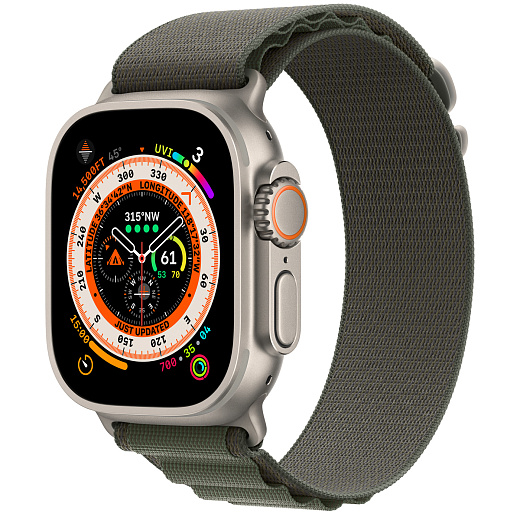 Умные часы Apple Watch Ultra GPS+Cellular 49mm Titanium Case with Starlight Green Loop (EU)