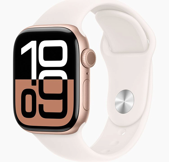 Умные часы Apple Watch Series 10 46mm Rose Gold Aluminium with Light Blush Sport Band