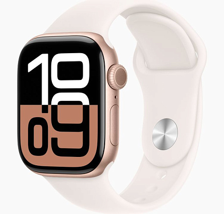 Умные часы Apple Watch Series 10 46mm Rose Gold Aluminium with Light Blush Sport Band