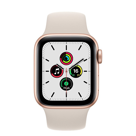 Умные часы Apple Watch SE (2022) 40mm Starlight Aluminium Case with Starlight Sport Band (EU)