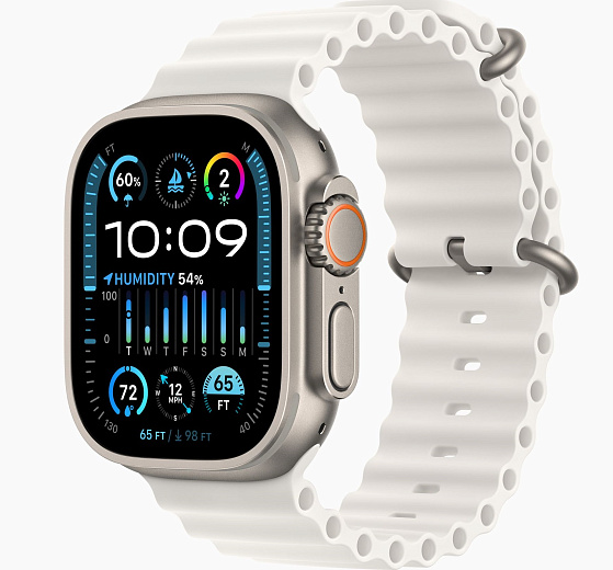 Умные часы Apple Watch Ultra 2 GPS+Cellular 49mm Titanium Case with White Ocean Band (EU)