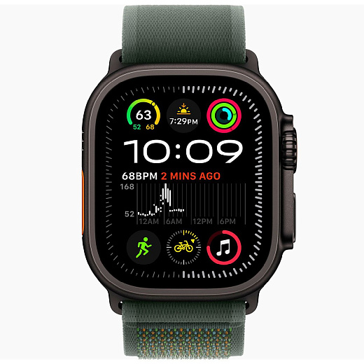 Умные часы Apple Watch Ultra 2 GPS+Cellular 49mm Black Titanium Case with Green Trail Loop (EU)