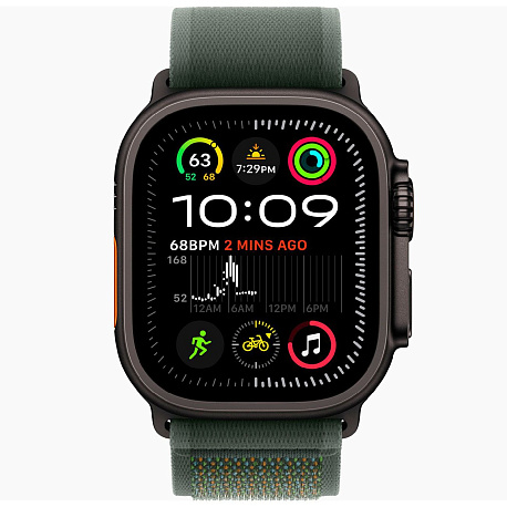 Умные часы Apple Watch Ultra 2 GPS+Cellular 49mm Black Titanium Case with Green Trail Loop (EU)