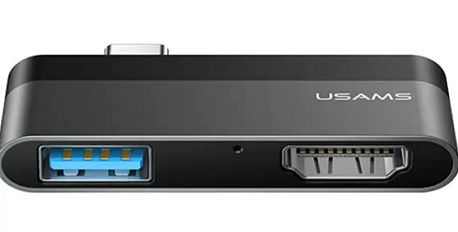 USB-C Hub USAMS Type-C Mini HUB 2xUSB+MicroSD (US-SJ462)