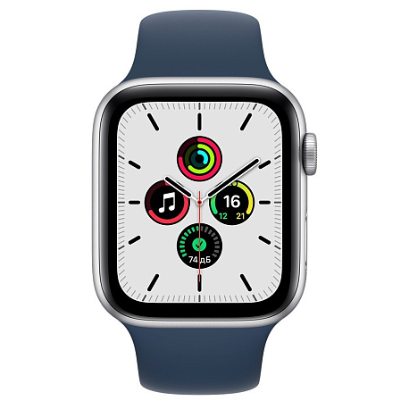 Умные часы Apple Watch SE (2022) 44mm Silver Aluminium Case with White Sport Band (EU)