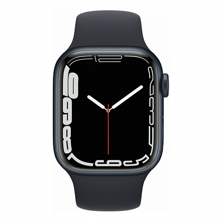 Умные часы Apple Watch Series 7 45mm Midnight Aluminium Case with Midnight Sport Band (EU)