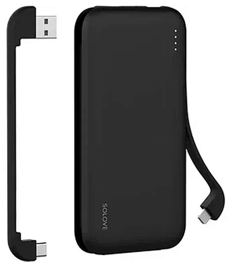 Внешний аккумулятор SOLOVE 10000mAh W7, черный
