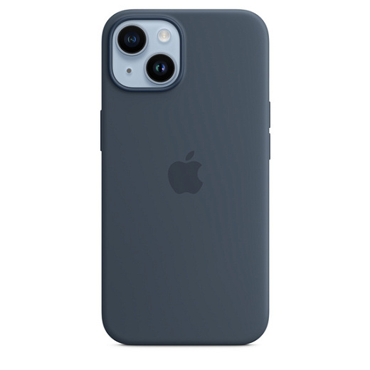 Накладка Magnetic Silicone Case для iPhone 13 (Аналог с MagSafe) (Синий)