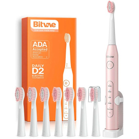 Электрическая зубная щетка Bitvae R2 Rotary E-Toothbrush, розовая