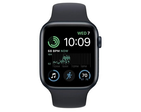 Умные часы Apple Watch SE (2024) 44mm Midnight Aluminium Case with Black Sport Band (EU)