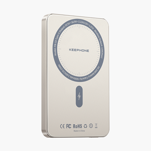 Внешний аккумулятор Keephone Lucci 10000mAh PD 20W с MagSafe, титан