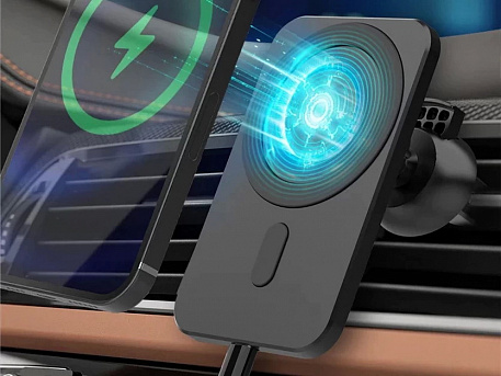 Автомобильный держатель MagSafe 15W для iPhone от 12 с беспроводной зарядкой