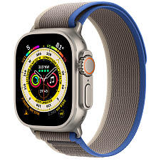 Умные часы Apple Watch Ultra GPS+Cellular 49mm Titanium Case with Blue/Grey Trail Loop (EU)