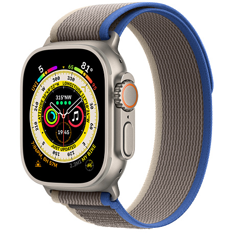 Умные часы Apple Watch Ultra GPS+Cellular 49mm Titanium Case with Blue/Grey Trail Loop (EU)