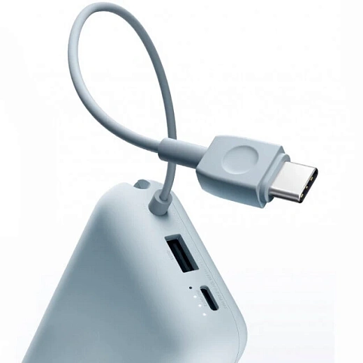 Внешний аккумулятор Xiaomi Mi Power Bank With Cable USB-C 10000mAh Pocket Version, синий (P15ZM)