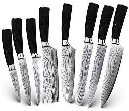 Набор кухонных ножей Xiaomi Spetime 8-Pieces Kitchen Knife Set Black (BL03KN8)