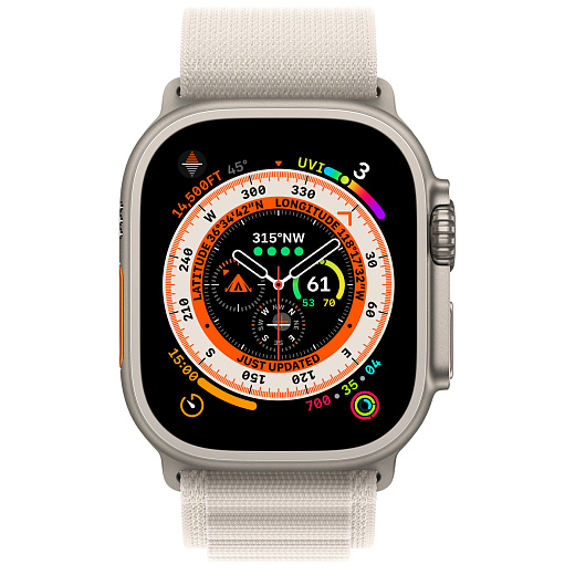 Умные часы Apple Watch Ultra GPS+Cellular 49mm Titanium Case with Starlight Alpine Loop (EU)
