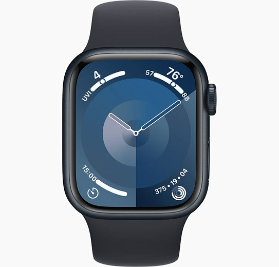 Умные часы Apple Watch Series 9 41mm Midnight Aluminum Case with Black Sport Band