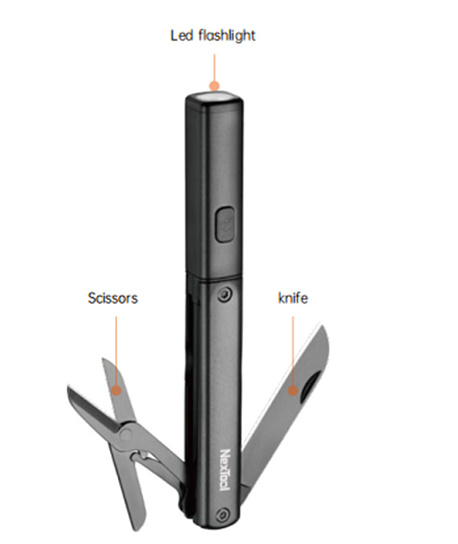 Мультитул Xiaomi NexTool Multifunction Pen 3 in 1 NE20026 (Black)