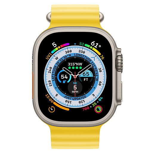 Умные часы Apple Watch Ultra GPS+Cellular 49mm Titanium Case with Yellow Ocean Band (EU)